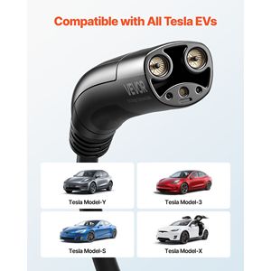 สายชาร์จรถยนต์ไฟฟ้าแบบ NACS ขนาด 48 แอมป์ ยาว 21 ฟุต รองรับแรงดันสูงสุด 240 โวลต์ กำลังไฟ 11.52 กิโลวัตต์ สำหรับ Tesla ระดับ 1/2 สายต่อขยายสำหรับชาร์จไฟฟ้าเคลื่อนที่ - Product Image 2