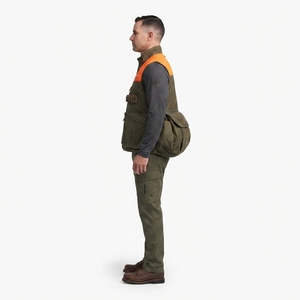 Chaleco de Caza Personalizado de Algodón Encerado de 11 oz, Chaleco de Caza Impermeable y Resistente al Sangre para Hombre, Fabricante OEM - Product Image 3