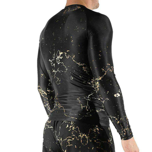 ผู้จัดจำหน่ายอุปกรณ์กีฬาขายส่ง เสื้อคอมเพรสชั่นแขนยาวสำหรับฝึกซ้อม พิมพ์ลายแบบซับลิเมชั่น ลายหินอ่อน เสื้อรัดกล้ามเนื้อสำหรับออกกำลังกาย - Product Image 4