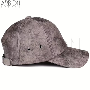 OEM ODM Service Customized Made Newest Trendy For Daily Wear Wholesale Supply Plain <b>Blank</b> Durable Easy To Wear Leather <b>Caps</b> - Product Image 3