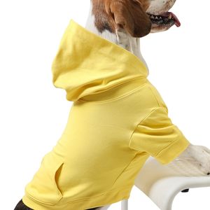 Vente en gros de sweats à capuche pour chien en coton 100% léger, lavable, pour l'hiver, avec poches, vêtements doux pour petits chiens et chats - Product Image 2