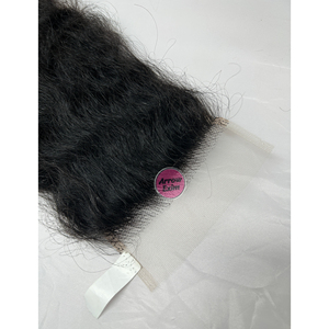 Cabello Humano Natural Liso Indio Remy Grado 12A para Cierre de Encaje con 150% de Densidad y Diseño Partido - Product Image 5