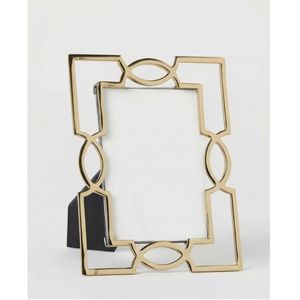 Handcrafted luxury metal glass photo <b>frame</b> with premium quality and elegant pattern for unique <b>wall</b> and tabletop display - Product Image 1