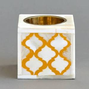 Artistic Marble Incense Holder with Bone Inlay and <b>MOP</b> Luxury Aromatherapy Bakhoor Burner for Religious Use - Product Image 3
