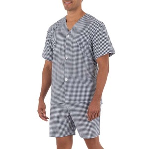 Conjunto de Pijama Casual de Verano para Hombre, de Poliéster, Color Sólido, Manga Corta, Tejido de Punto, Secado Rápido - Product Image 6