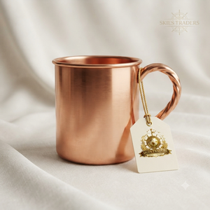 Mug à Moscow Mule en cuivre pur martelé fait main, robuste, en métal, forme baril, pour cocktails et bières, vente en gros - Product Image 5