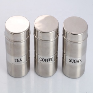 Stainless Steel <b>Canister</b> Plain <b>Set</b> High Quality Stainless Steel <b>Canister</b> Airtight Cover High Quality Stainless Steel <b>Canister</b> - Product Image 2