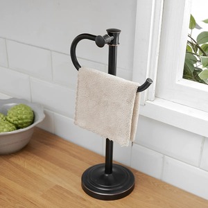 Minimalist Standing <b>Towel</b> <b>Rack</b> Single Tier Round Metal Rust Resistant Bathroom <b>Storage</b> Holder - Product Image 4