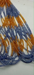 Perles rondes lisses en grenat spessartite naturel et tanzanite, taille 4 mm à 5 mm, pour la fabrication de bijoux, vente en gros aux fabricants. - Product Image 2