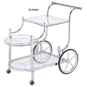 Premium Handmade Metal Multi Purpose <b>Storage</b> <b>Cart</b> with Contemporary Industrial Design Durable Steel Construction Spacious - Product Image 3