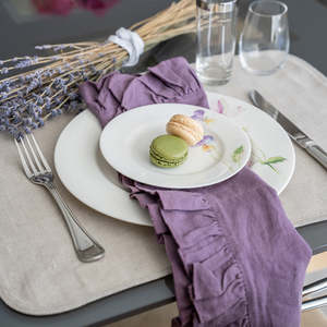 Lucca <b>Set</b> of 4 100% <b>Linen</b> Classic 20x20" Eco-Friendly & Durable Cloth Napkins Accessory <b>Set</b> - Product Image 1