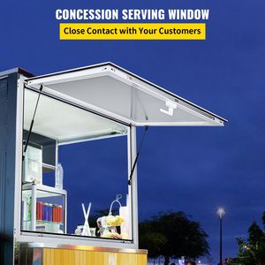 60X36 pollici Stand di concessione che serve porta finestra a doppia punta chiusura a forcella 85 gradi per camion cibo a 85 gradi vetro non incluso - Product Image 2