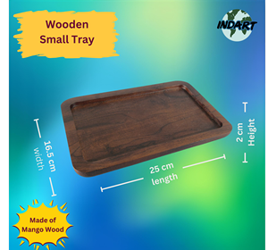 Exquisita bandeja de madera oscura, versátil y duradera, perfecta para servir, organizar o como centro de mesa para cualquier hogar. - Product Image 3