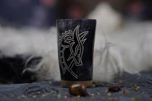 Handmade American Style Buffalo Horn Cup | Natural Drinking Mug for Beer/Wine/Mead | Eco-Friendly Leak Proof Business Gift - Product Image 3