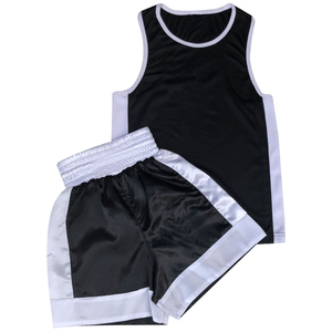 Combinaison de lutte pour homme, noir, rouge, blanc, design bicolore, coupe classique, vêtements de sport pour adultes, uniforme de boxe - Product Image 6