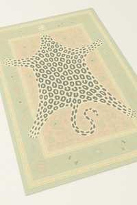 Alfombra de lana blanca con diseño de leopardo, de primera calidad, tricolor, personalizada, antideslizante, apta para mascotas, para sala de estar - Product Image 3