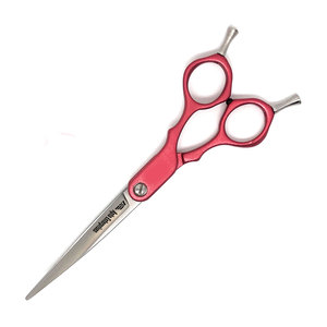 Red Curve <b>Dog</b> Grooming <b>Scissors</b> Pet Hair Cutting Shears Precision Curved Blade for <b>Dogs</b> and Cats 6-Inch Pet <b>Scissors</b> - Product Image 1