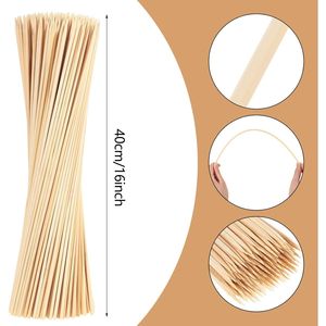 Lot de 300 brochettes en bambou de 16 pouces – Accessoires de barbecue pour rôtir des guimauves, des smores, des fontaines à chocolat, des piquets de plantes et la création de fruits - Product Image 3