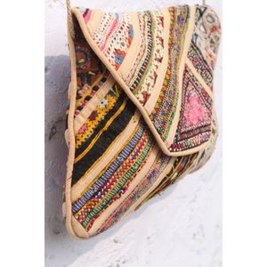 Bohemian Tribal Hand Embroidery Banjara Casual Fashion Open Closure <b>Chains</b> Patchwork <b>Mirror</b> Work Clutch Purse - Product Image 4