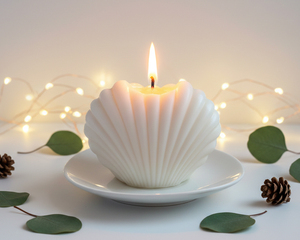 Vela Decorativa con Forma de Concha Marina - para Navidad, Pascua, Cumpleaños y San Valentín - Product Image 5