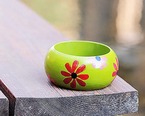 Bracelets unisexes classiques en forme de lune, chrétiens, pour anniversaire, avec micro-inserts en bois naturel, peinture à la laque faite à la main, bois de lotus - Product Image 3