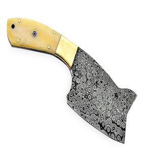 Hachoir à viande professionnel en acier Damas – 67 couches d'acier à haute teneur en carbone – Logo personnalisé – Commande en gros disponible - Product Image 1