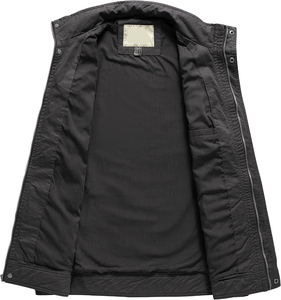 Custom Rugged <b>Utility</b> <b>Jacket</b> <b>Men</b> Outdoor Workwear Wind Resistant Multi Pocket Full Zip Functional Outerwear - Product Image 5