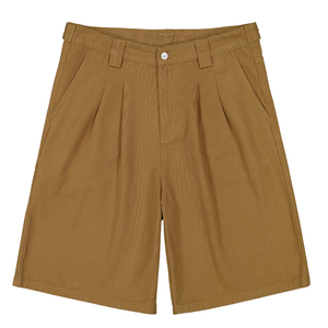 Men's High Waist Corduroy Bermuda Shorts Solid Color Casual Style Button Fly Pockets Woven Fabric - Product Image 4