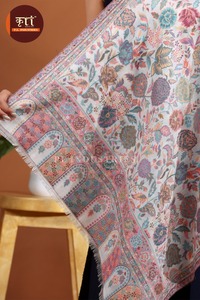 Floral Printed Ethnic Shawl <b>Wrap</b> Microfiber Scarf Sand Proof Lightweight Stole for Travel Home Gym - Product Image 4