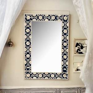 ARIF HANDICRAFTS AH-00390 Modern Style <b>Silver</b> Inlay Customized Shape Eco-Friendly Handmade <b>Wall</b> <b>Mirror</b> Frame Exotic Indian Art - Product Image 4