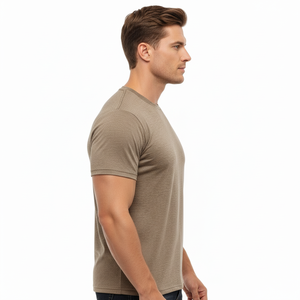 T-shirt Homme Oversize Col Rond Personnalisé OEM ODM avec Logo, T-shirt Vierge Streetwear Décontracté à Manches Courtes pour Hommes – Vente en Gros - Product Image 3