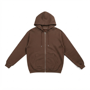 Sweat-shirt à capuche zippé pour homme, haut de gamme, décontracté, veste de sport brodée sur mesure, fabricant de vêtements en gros, personnalisé pour hommes - Product Image 1