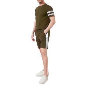 Conjunto Deportivo de Verano para Hombre, 2 Piezas, Camiseta Polo y Pantalones Cortos, Ligero, 100% Algodón, Personalizable con Logotipo, Venta al Por Mayor - Product Image 1