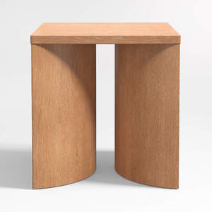 Outdoor Teak <b>Side</b> <b>Table</b> With Half Round Shape Leg Patio Small <b>Table</b> Living Room & Outdoor Furniture <b>Set</b> - - Product Image 3