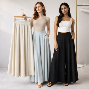 Falda Midi Plisada Transpirable con Diseño de Cadera y Volantes para Mujer, con Logotipo Personalizado, Venta al por Mayor, para Otoño - Product Image 2