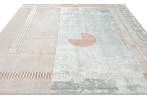 Tapis persan en laine et soie fait main en gros, design personnalisé, tapis à boucles pour décoration intérieure haut de gamme - Product Image 2