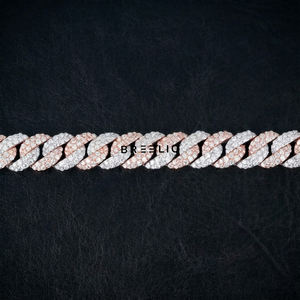 Pulsera de Eslabones Cubanos de 10 mm en Plata de Ley 925 con Diamantes Cultivados en Laboratorio VVS, Joyería Unisex de Lujo - Product Image 5