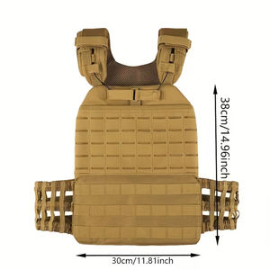 Gilet de fitness lesté réglable pour l'entraînement de force et d'endurance en CrossFit avec grille MOLLE découpée au laser et ajustement à libération rapide - Product Image 2