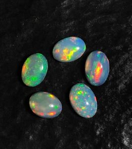 Opale africaine naturelle multi-feu, opale d'Éthiopie cabochon. Magnifique lot d'opales pour la création de bijoux. - Product Image 3