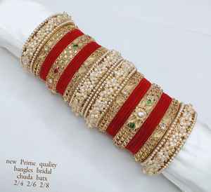 PADMAWATI BANGLES PRIVATE LIMITED Brazaletes de Lujo de Tungsteno Chapados en Oro Multicolor para Mujer, para Bodas, Compromisos y Fiestas Indias - Product Image 1