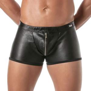 Calzoncillos Boxer Negros con Cierre y Efecto Push-Up para Hombre, Ropa Interior Sexy para Clubes Nocturnos - Product Image 1