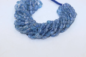 Perles de pierre ovales lisses en kyanite bleue 5x7-6x8mm, kyanite naturelle en gros de la boutique de pierres précieuses indienne pour la fabrication de bijoux - Product Image 2
