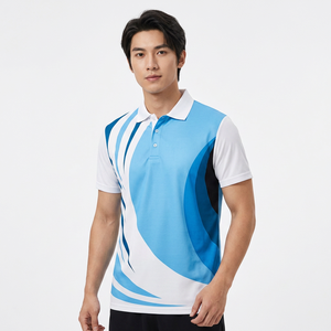 <b>Men's</b> Short Sleeve Polo Shirt Green White Black Geometric Print Quick Dry Polyester Casual Fit - Product Image 4