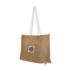 <b>Foldable</b> Jute Shoulder <b>Bag</b> Lightweight Reusable Tote for Grocery Travel and Bulk Export Supply - Product Image 1