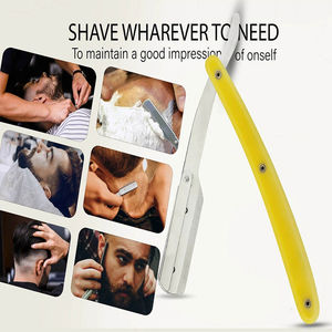 Cuchilla de seguridad de acero inoxidable con cabezal giratorio de plástico para adelgazar el cabello, precio mayorista, para salón de belleza, logotipo personalizado - Product Image 2