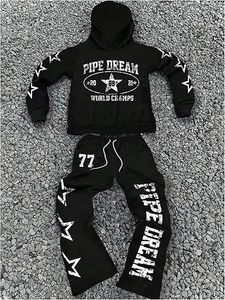 Ensemble de jogging pour homme avec sweat à capuche brodé à manches longues style hip-hop et pantalon de survêtement de créateur - Product Image 6