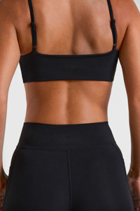 Conjunto de yoga a cuadros de 2 piezas personalizado al por mayor, transpirable, de elastano/nailon, para gimnasio, entrenamiento, correr, con sujetador deportivo y leggings. - Product Image 4