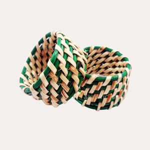 Soporte de anillos de servilleta de ratán de bambú hecho a mano diseño único para el hogar cocina comedor y cenas - Product Image 5