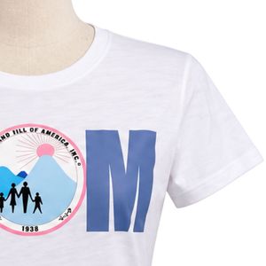 เสื้อยืดผู้หญิงสีขาวลายกราฟิก MOM แขนสั้น คอกลม พิมพ์โลโก้ครอบครัว เสื้อยืดลำลองสำหรับคุณแม่ เสื้อแฟชั่นผู้หญิงสั่งทำได้ ขายส่ง - Product Image 6