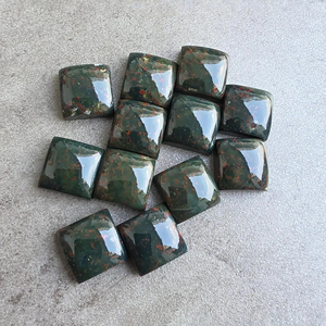 Pierre précieuse calibrée en hématite naturelle de qualité AAA+, forme carrée, dos plat, pour la fabrication de bijoux - Product Image 2